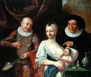 VIVARINI, family of painters Mother and child with Harlequin oil on canvas